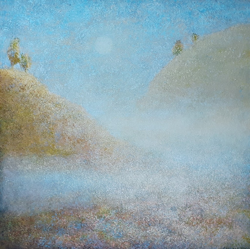 Silently flowing fog 20x20''acrylic, canvas $1600